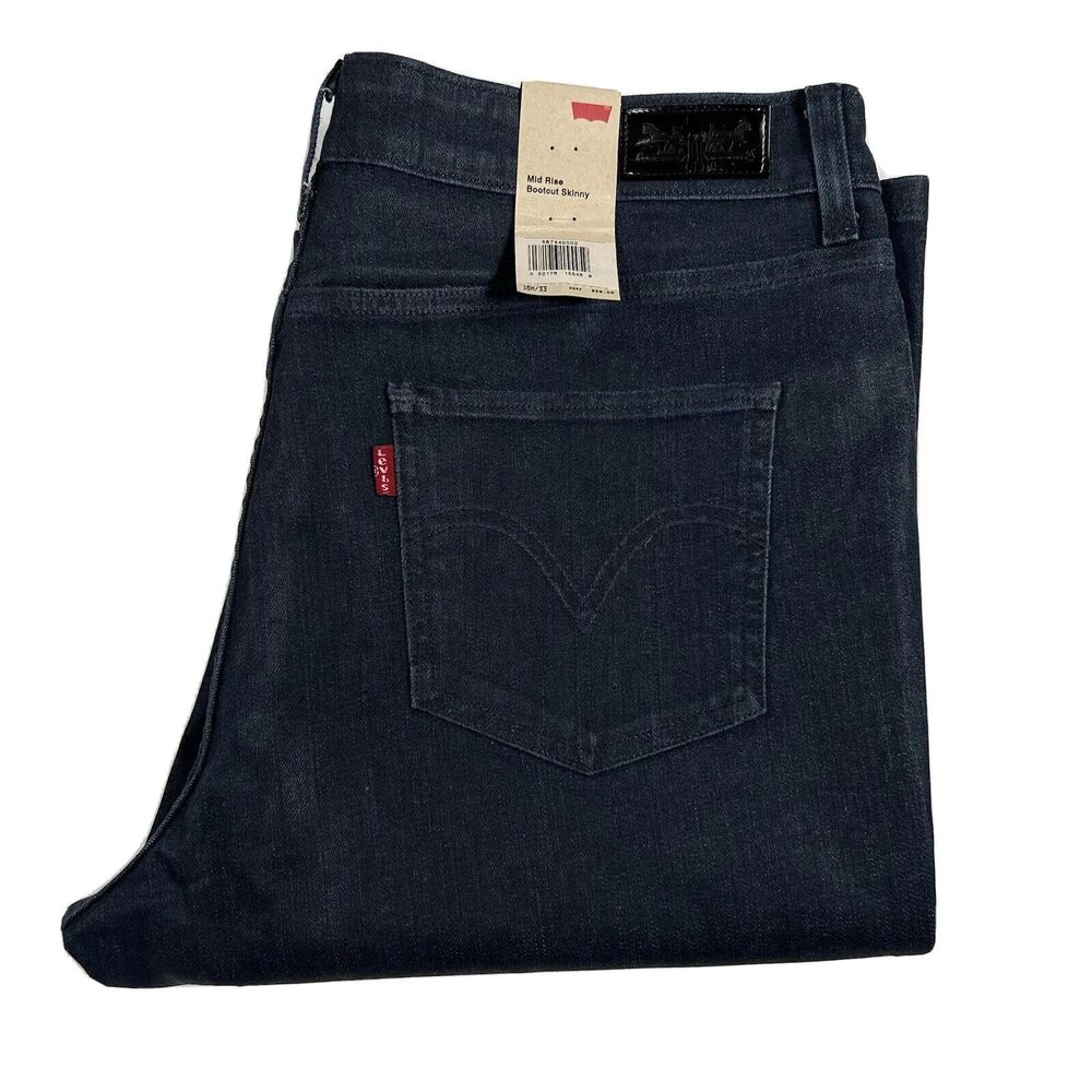 Levi's Bootcut Skinny Waxed Jeans Women's TAG 16/33 ACTUAL INSEAM 31